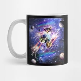 Space Cat With Lasers Glasses Mug